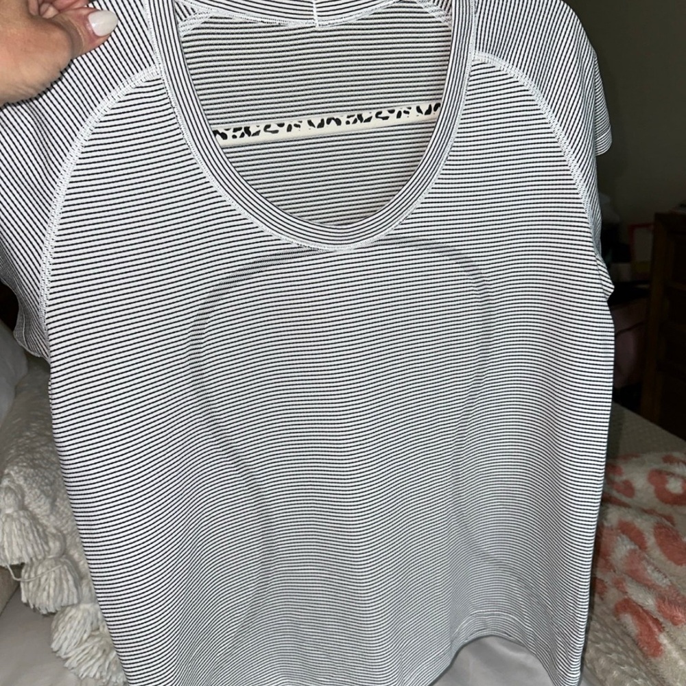 Striped Black and White Women's Top